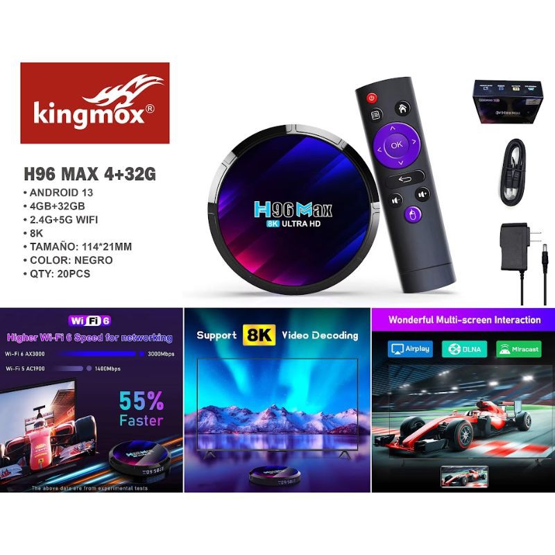 Haz clic para ver más imágenes H96MAX-4+32